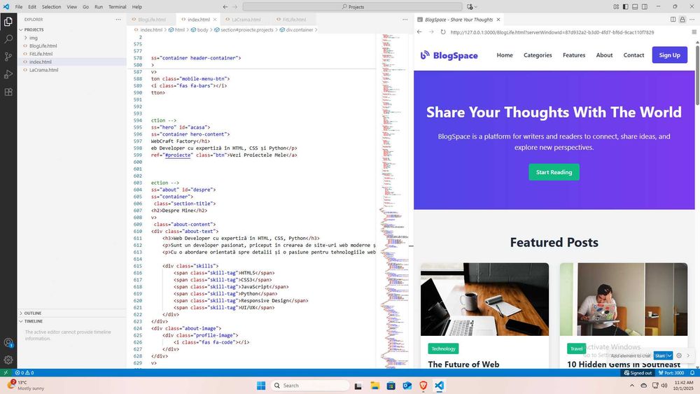 Prestez servicii web development & design.