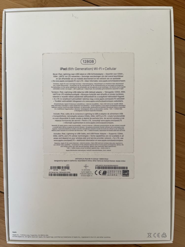Ipad(6th Gen) Wi-fi+Cell