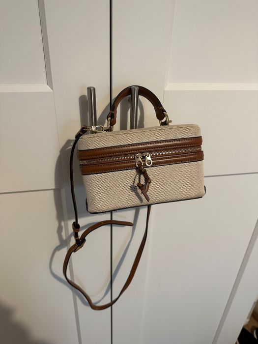 Geanta, Zara, femei, crossbody, bej