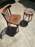 Scaun thonet, măsuță brancoveneasca /art deco jucării  colecție