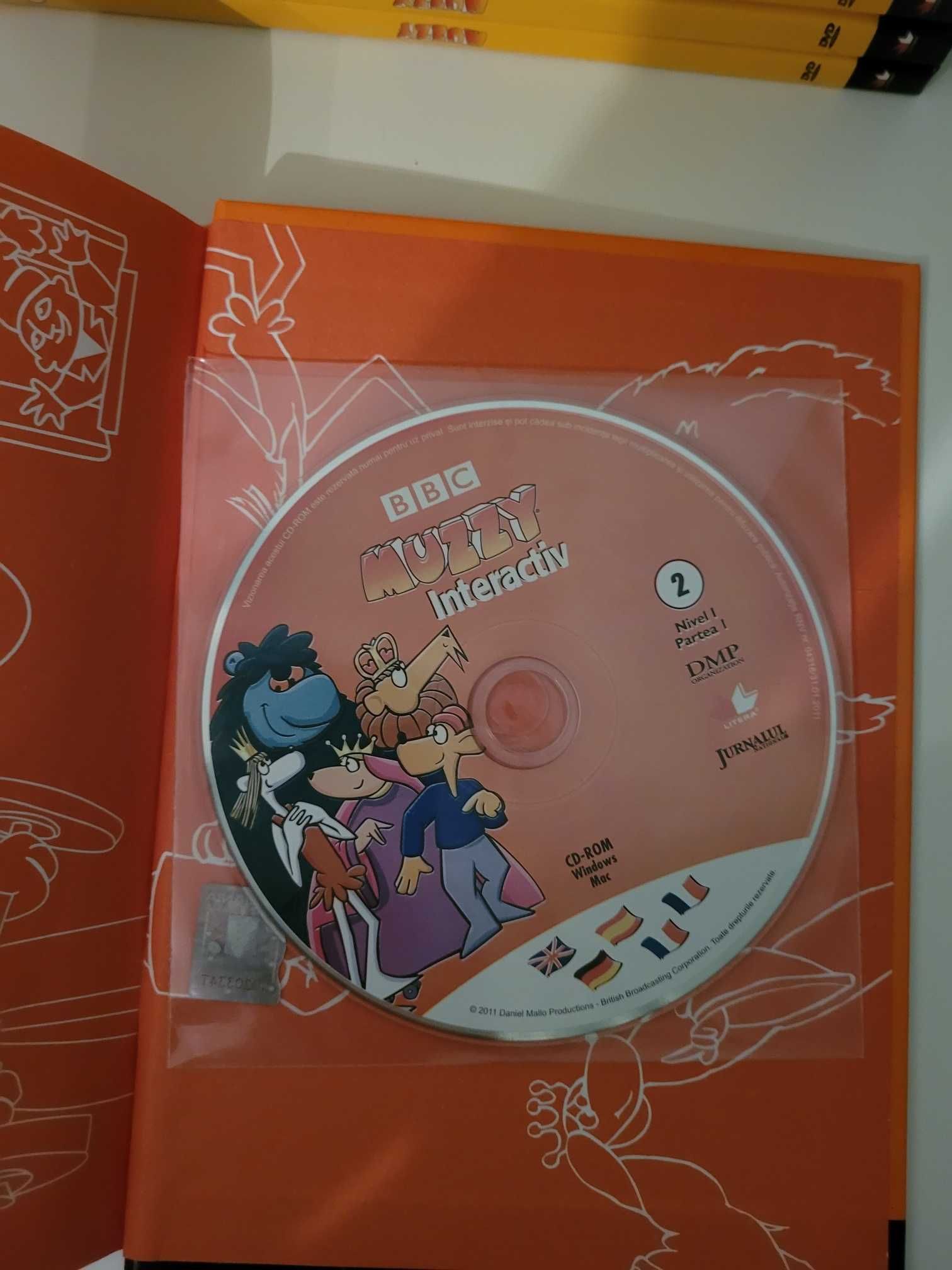 Colectie BBC Muzzy curs multiligvistic  8 DVD-uri, 3 CD-uri, 11 carti