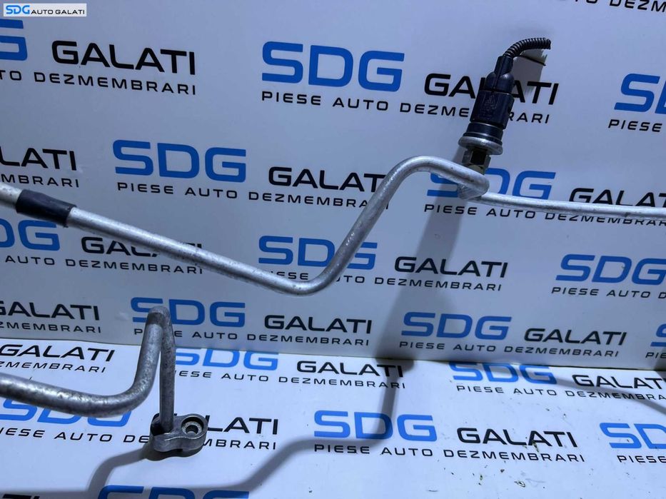 Furtun Conducta Teava cu Senzor Radiator Compresor AC Aer Conditionat Clima Volkswagen Polo 9N 2002 - 2008 Cod 6Q1820741C 6Q0820741A [D0267]