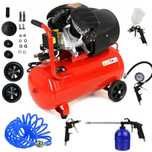 Compresor aer comprimat 50L 2 pistoane 8bar + kit scule (HXAC50V+)