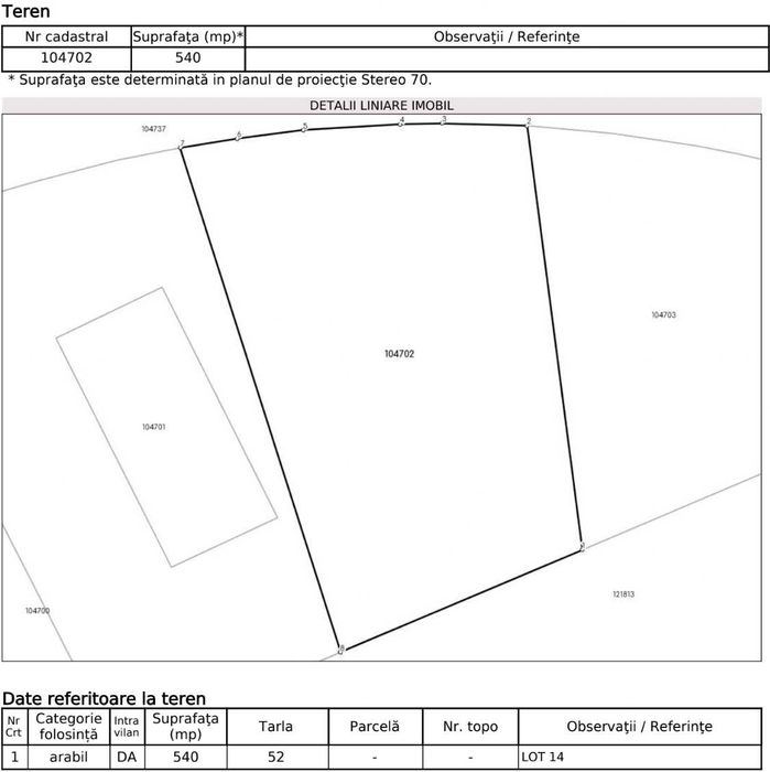Teren intravilan 540 mp de vânzare în Sanpetru, str. Socului