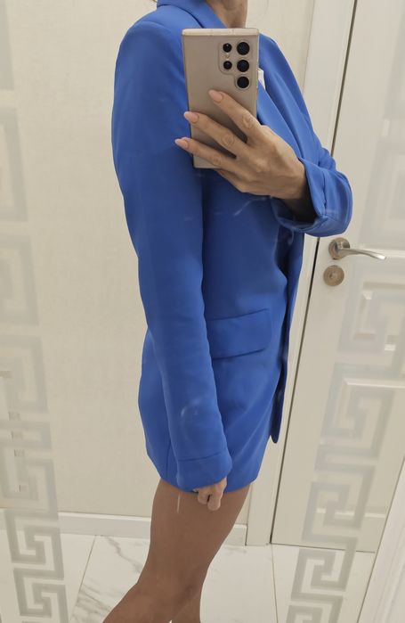 Сако ALESSA, синьо с розова подплата