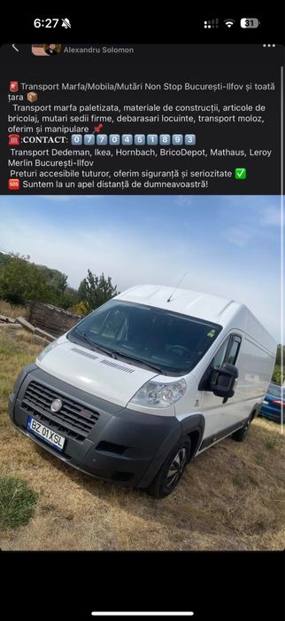 Transport Marfă / Mobilă / Mutări București–Ilfov & Toată Țara