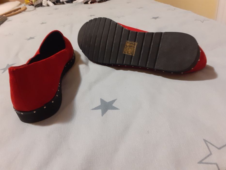 Espadrile culoarea rosie