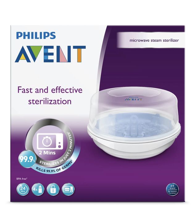 Стерилизатор для бутылок и сосок Philips Avent + 2 бутылки Avent