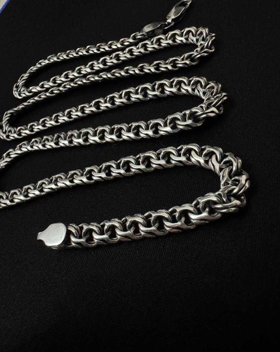 серебряная цепь ручной работы арабский бисмарк бессмертная классика