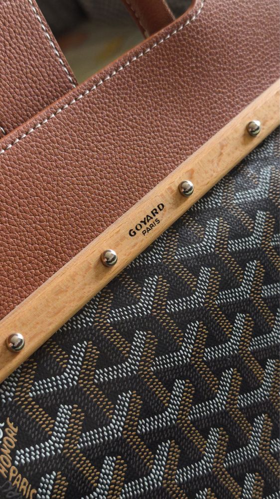 Goyard  Goyardine Saigon Tote Black Gold