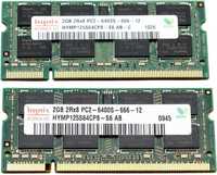 Memorie Ram Laptop 4 GB 2X 2GB HYNIX HYMP125S64CP8-S6 PC2-6400s SODIMM
