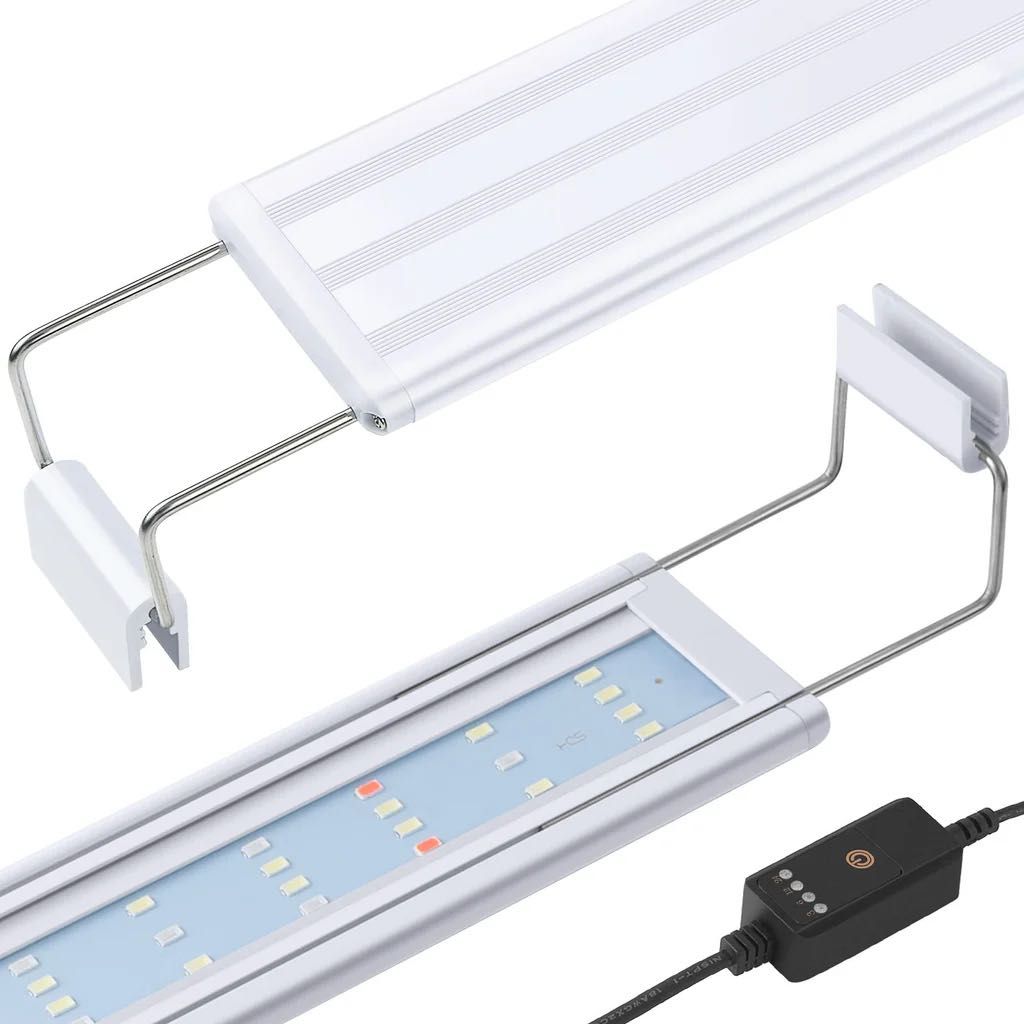 LED светлина за аквариум с пълен спектър, 30-60 см
