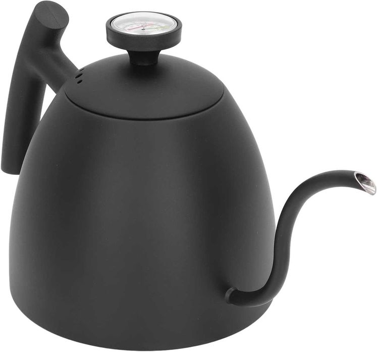 Fierbator/Ceainic ceai/cafea cu termometru, gat lung,Black, TRANS GRAT