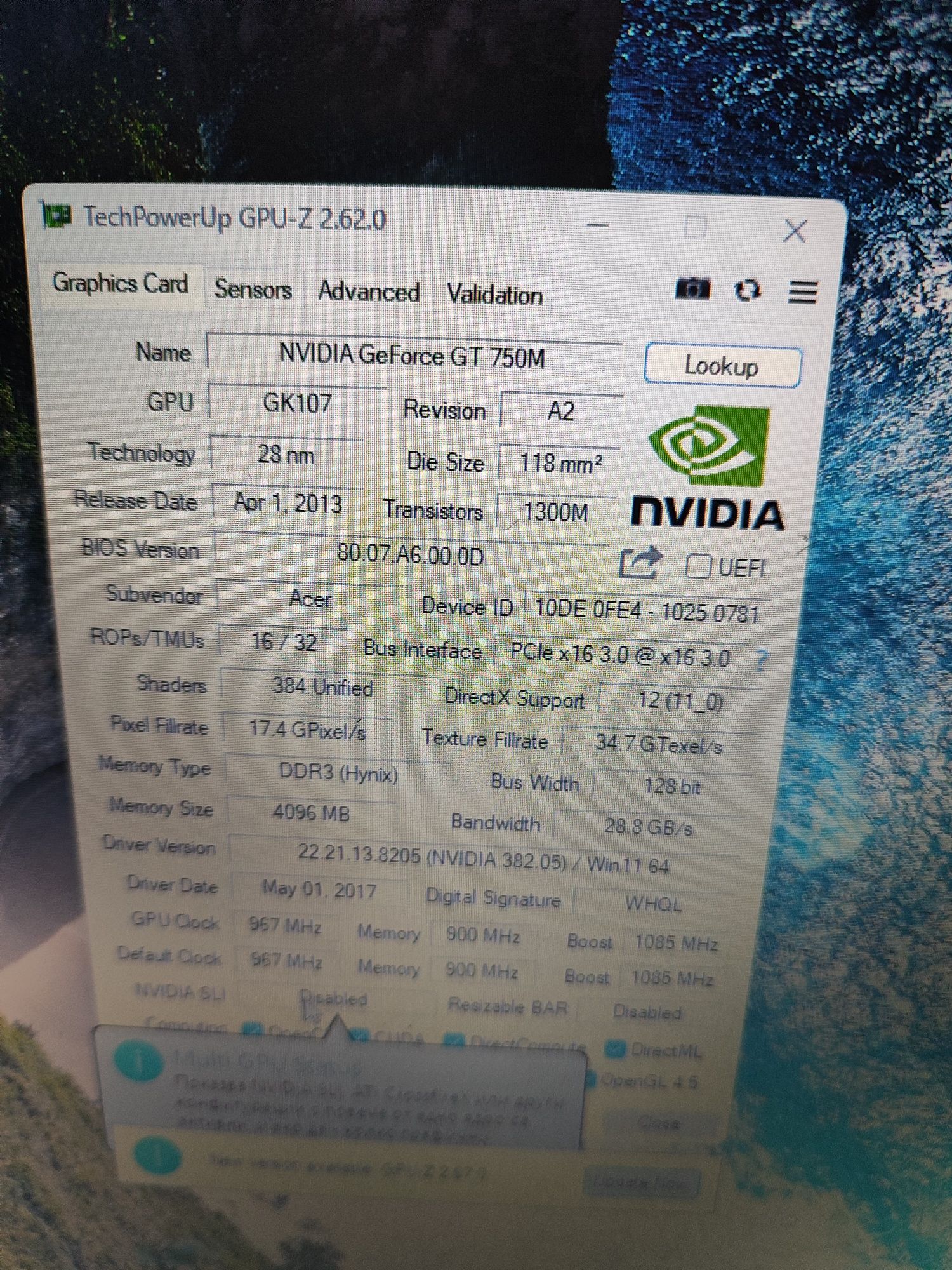Acer aspire i7 ssd 16gb ram 4gb video