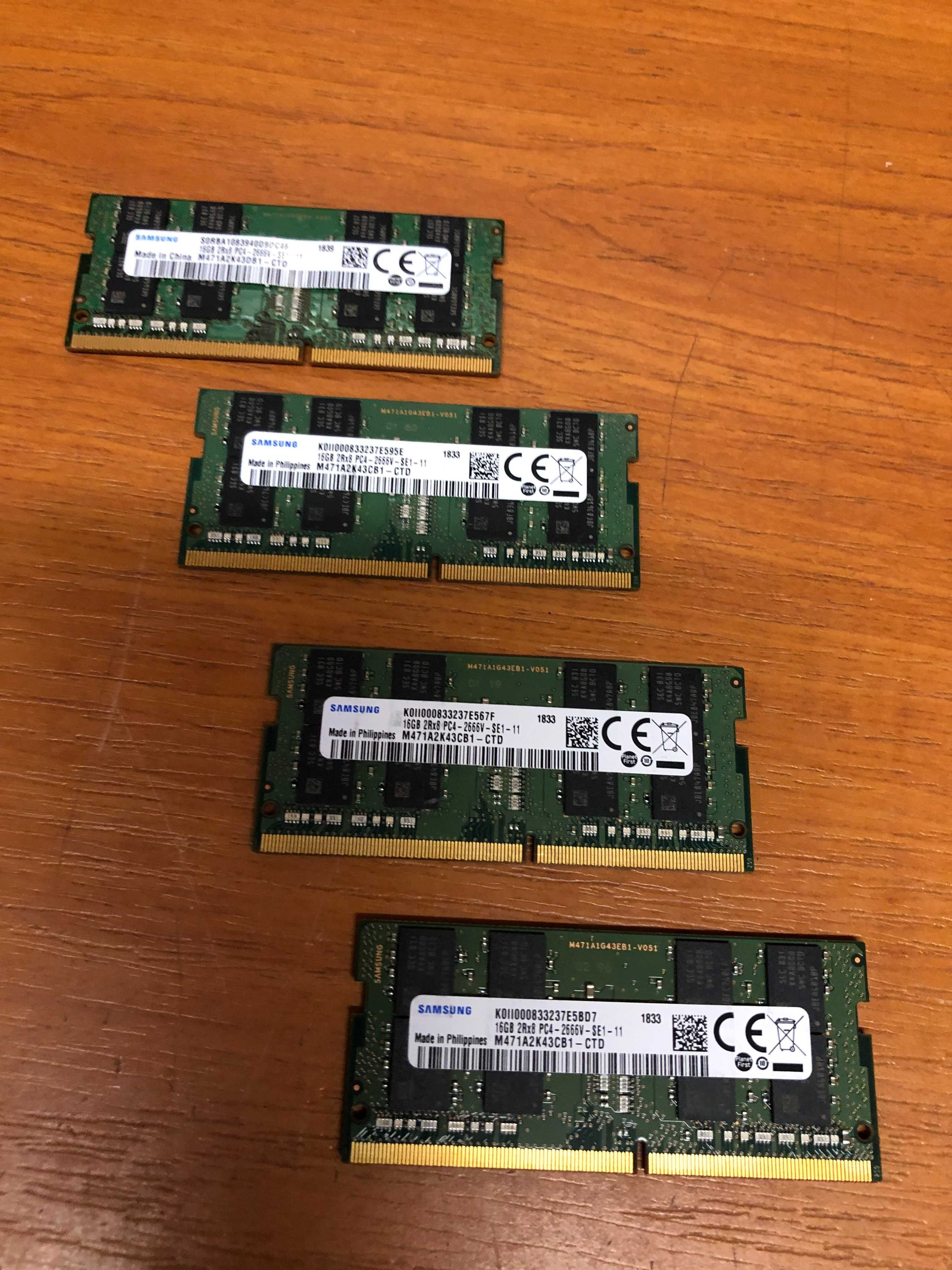 Memorii laptop Sodimm DDR4 16 gb PC4 2666, MT, Samsung, Hynix