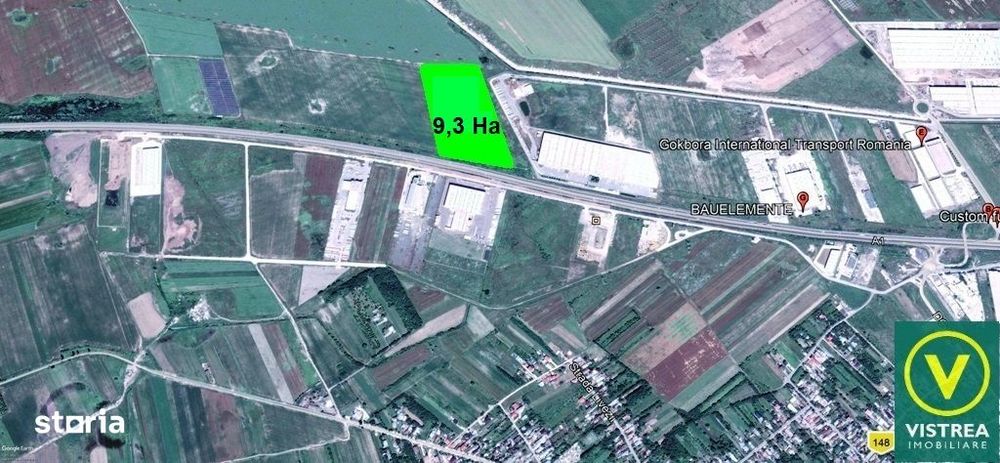Autostrada A1(km 23) teren constructii 93000 mp,Comision 0%