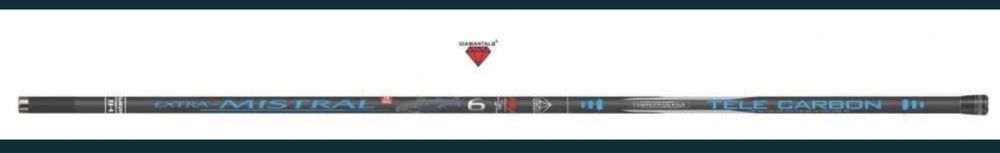 Undita fibra de carbon MISTRAL 6 m DIAMANT ALB