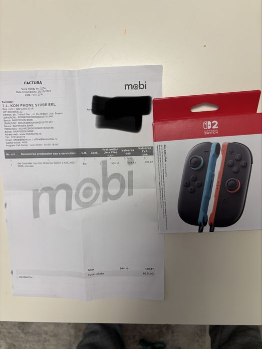 Controller/joycon nintendo switch 2 noi Cu factura, 2 ani garantie