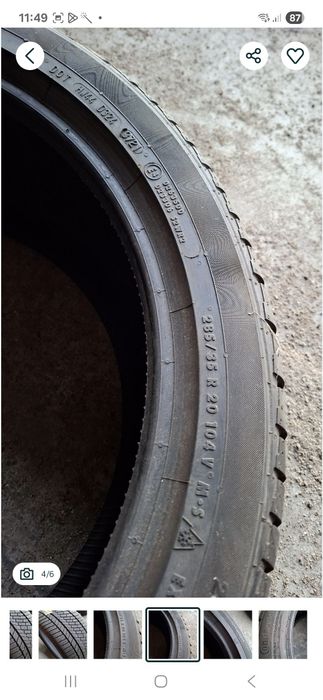 1buc 285 35 R20 Continental iarna M+S cauciuc anvelopa ms 20