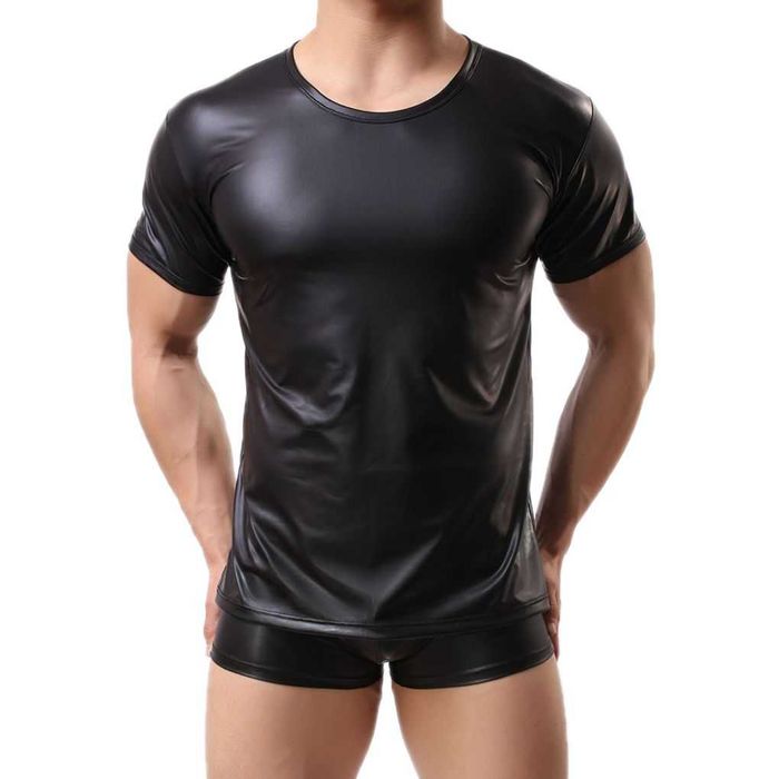 Tricou tip piele pentru barbati sexy fashion fetish