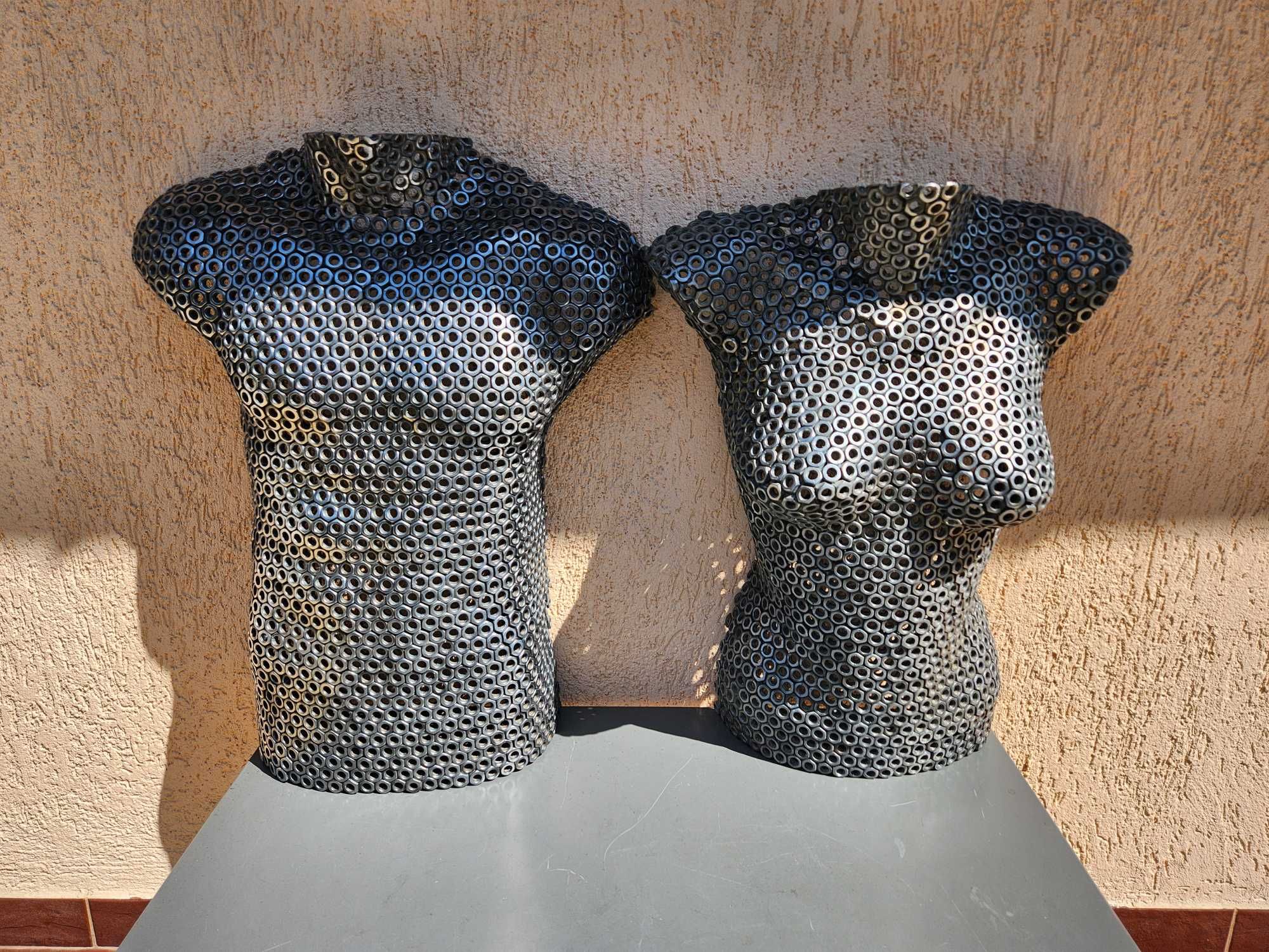 Busturi Artistice Unic Realizate din Piulițe Metalice Sudate- Medieval