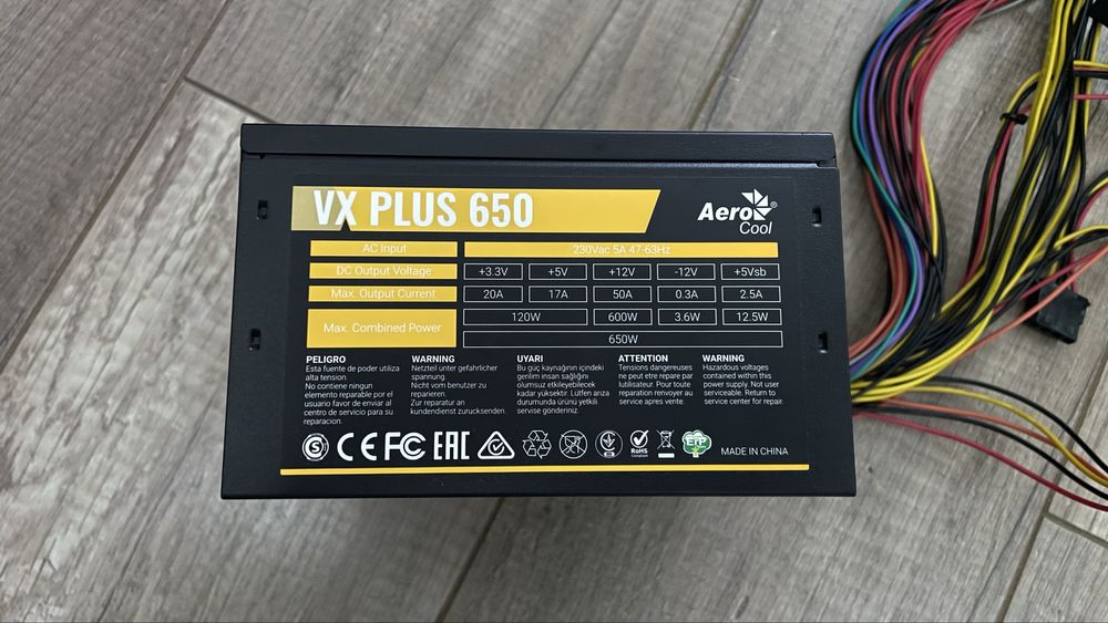 Блок питания Aerocool VX plus 650