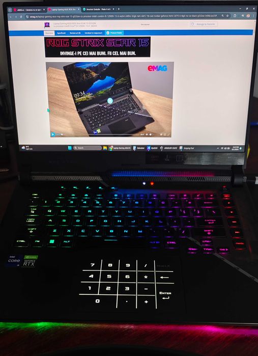 Laptop Strix SCAR 15 G533ZW i9-12900H 32GB 1TB 3070Ti