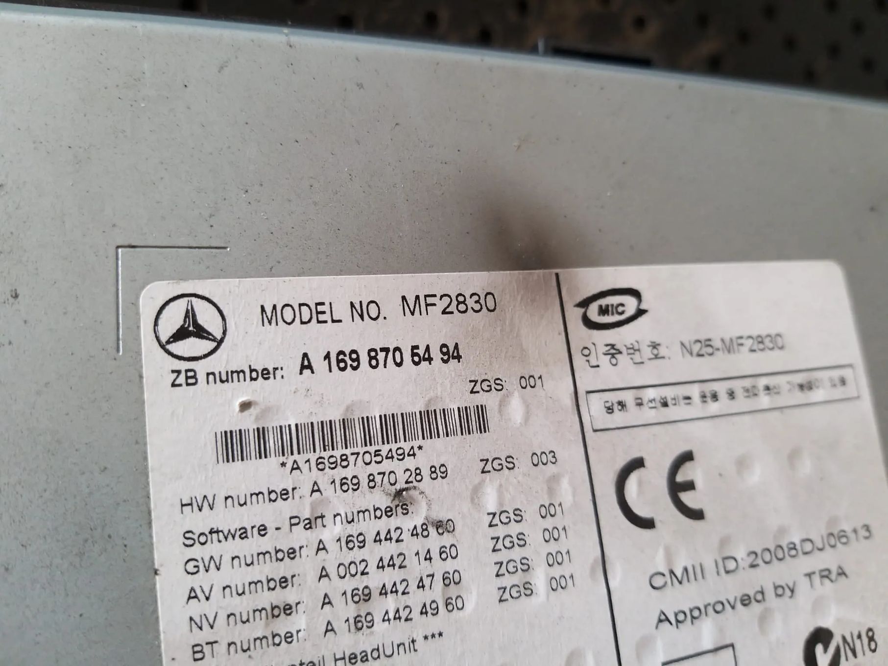 Radio cd player mercedes b class w245 a1698705494