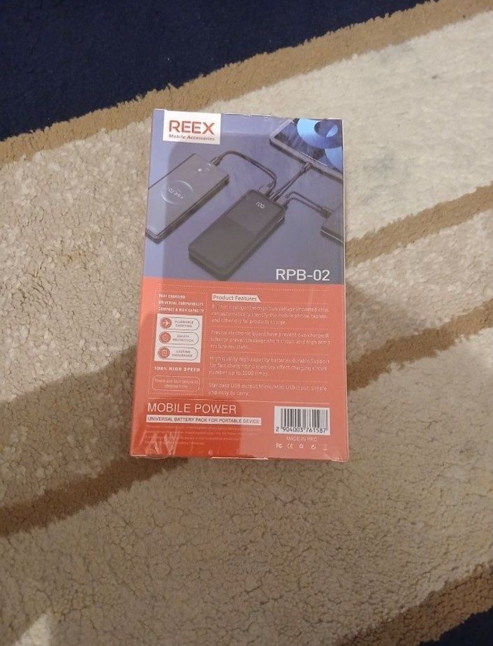 Reex RPB-02 powerbank sotiladi 
Yengi ochilmagan 
Xolati ideal