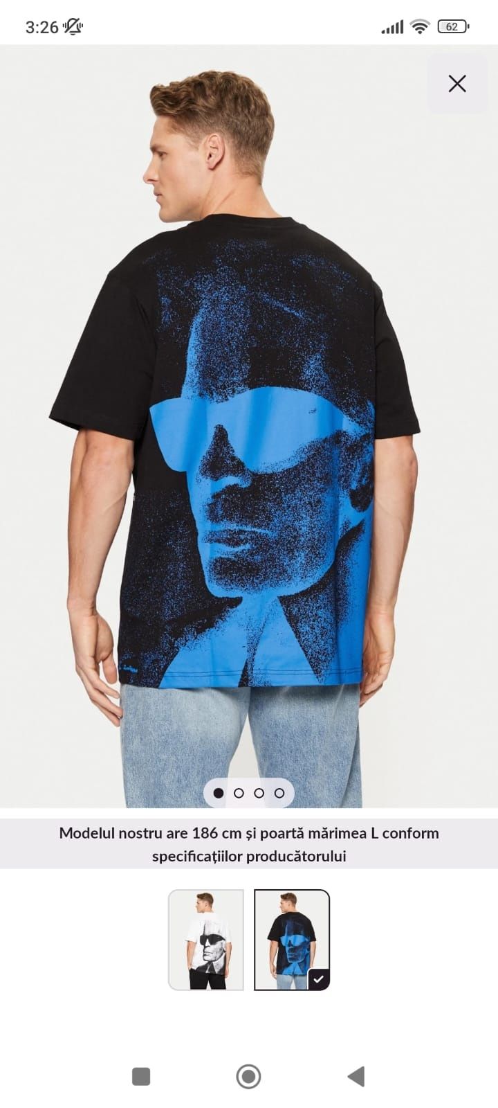 Oferta tricou KARL LAGERFELD original model nou 2025 imprimeu spate