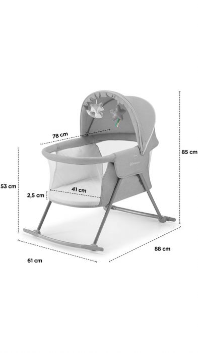 Patut 3 in 1 Kinderkraft Lovi, Gri
