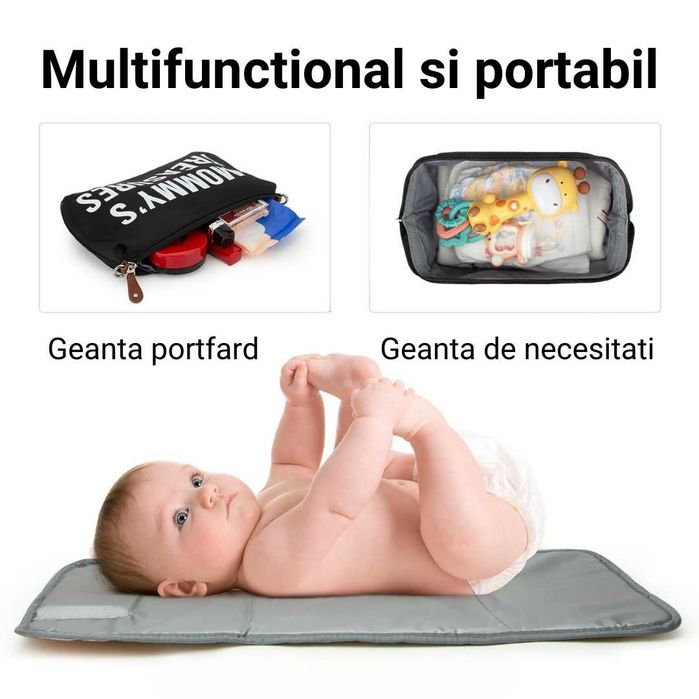 Geanta MOMMY BAG Premium pentru Maternitate Set din 5 Piese