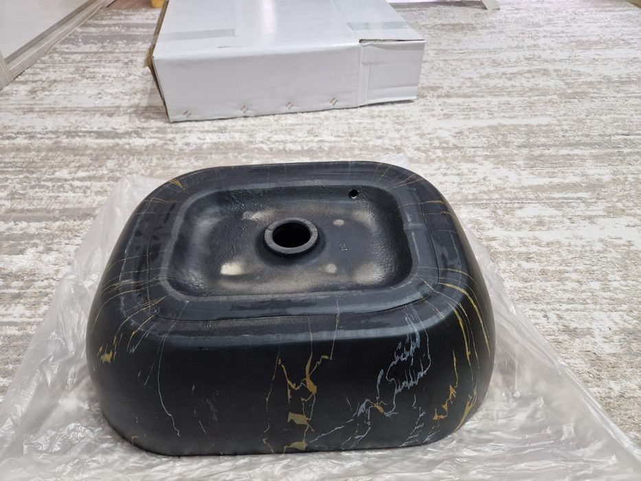 Lavoar cu montaj pe blat Fire, latime 50 cm, negru