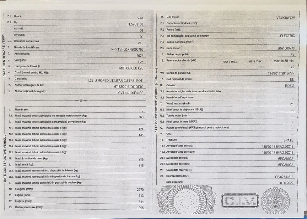 Tricicleta electrica de vanzare