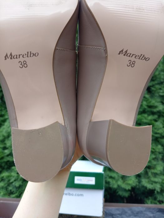 Pantofi capucino sidef piele naturală Marelbo, nr. 38, noi, negociabil