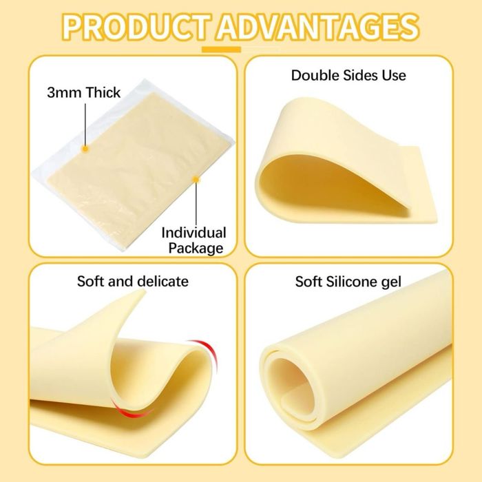 Силиконова кожа за татуиране - 3мм 20х30см