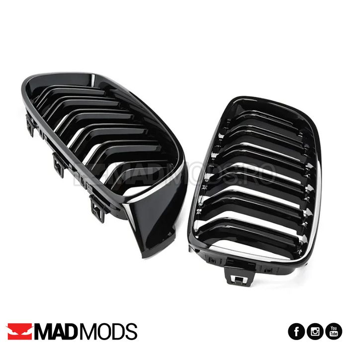 Set grile duble M BMW Seria 4 F32 F33 F36 F80 M3 F82 M4 2012-2018