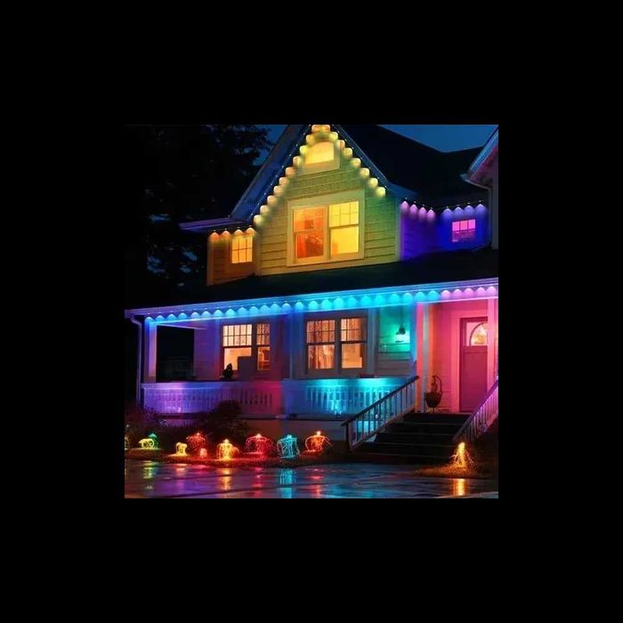 Instalatie permanenta streasina cu 20 led-uri pixel impermeabila 15m