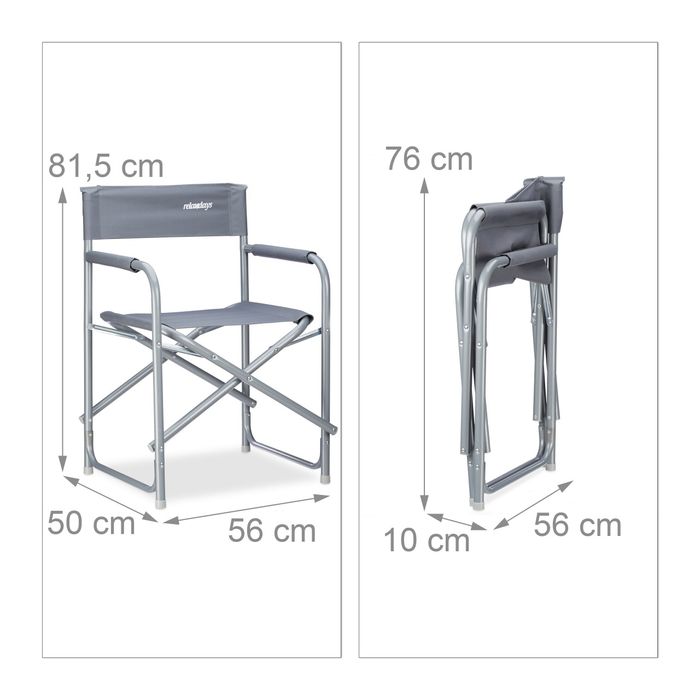 Сгъваем режисьорски стол Relaxdays Стол за къмпинг риболов