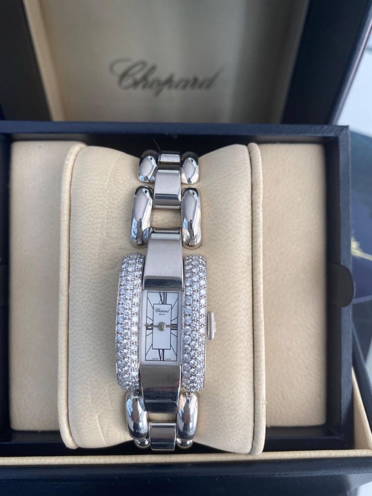 Chopard La Strada 18k White Gold Diamond Ladies Watch