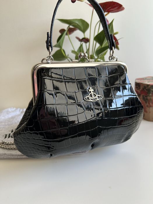 Vivienne Westwood - Frame Bag Croc Patterned Bag ( Нова с етикети )