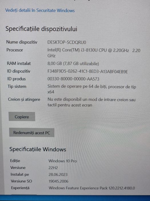 Laptop FujitsuSiemens i3 gen8