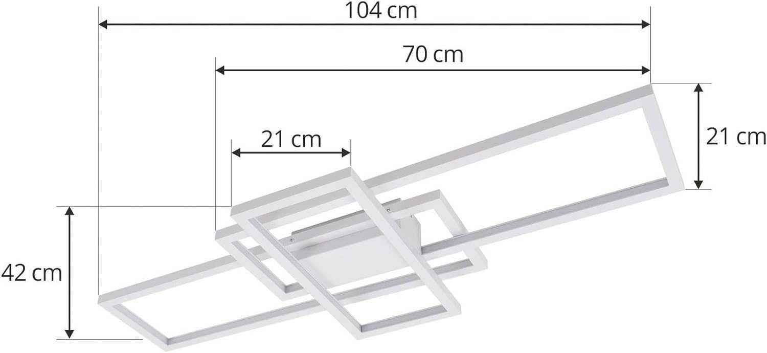 Plafoniera cu LED Lindby Moderna 8032231, reglabila LED 35 W