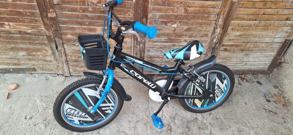 Велосипед Corelli Raptor 16", За деца, Single-Speed, Черен/Син, Включе