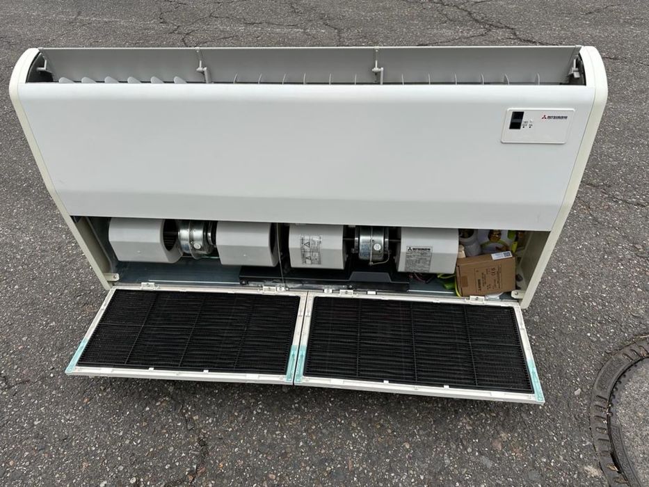 Mitsubishi heavy 16kw таванен преработка на термопомпа