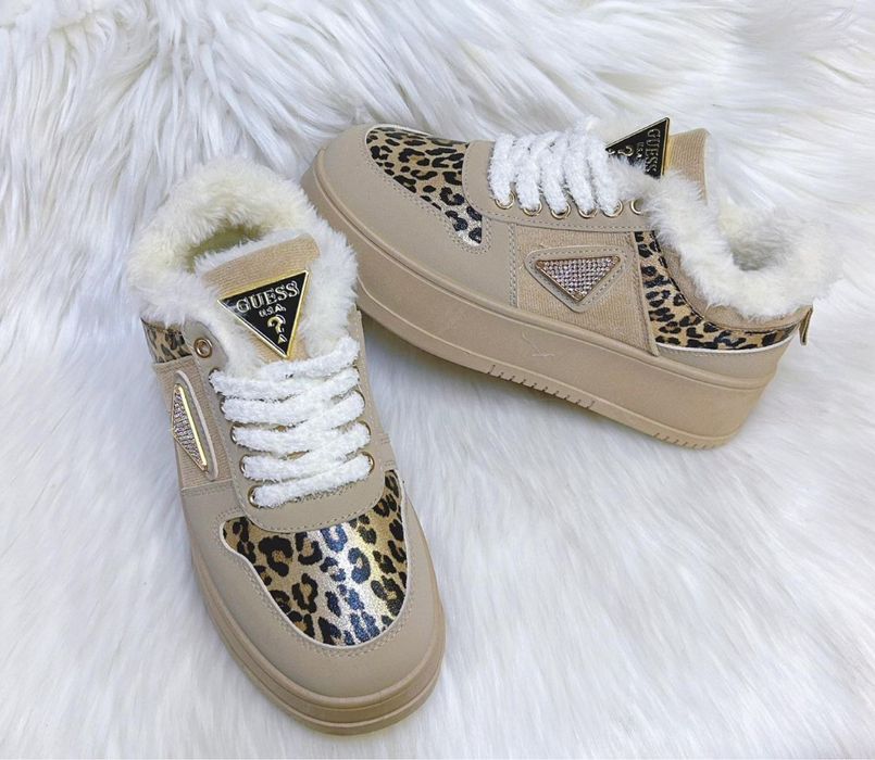 Ghete Crem 36-41  Cu model animal print 39 40 41