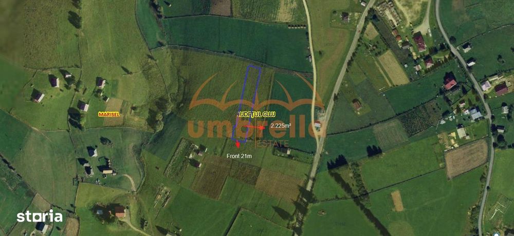 Teren de vanzare intravilan 2.225m² Marisel !