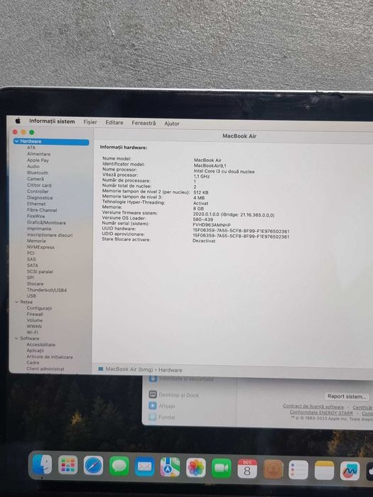MacBook Air i3  2020 Bmg Amanet 95062