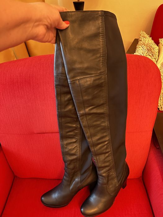 Cizme lungi, piele naturală