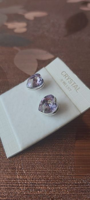 Обеци с кристали, тип Сваровски